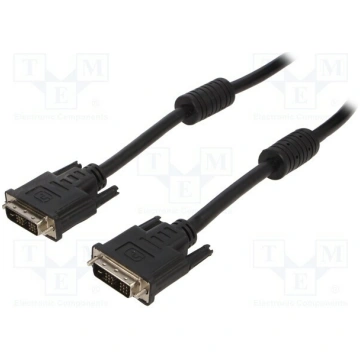 Cable; DVI-D (18+1) plug,both sides; PVC; single l