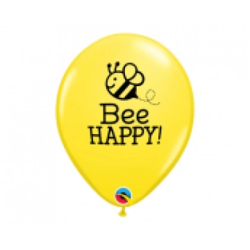 Apdrukāts lateksa balons Happy Bee (30 cm)