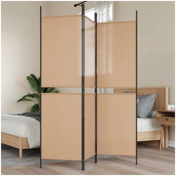 3-paneļu telpas dalītājs bēša 150 x 180 cm audums