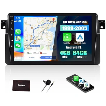SIXTOP 4G + 64G Android 13 Auto radio BMW E46 1998