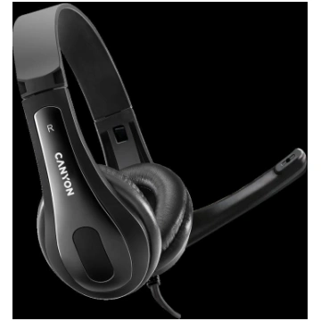CANYON PC headset CHSU-1 PC Mic USB 2m Black CNS-C