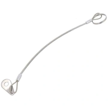 Retaining cable; with mounting tab and key ring; P