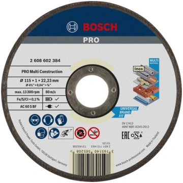 Griešanas disks leņķa slīpmašīnām Bosch Pro Multi,