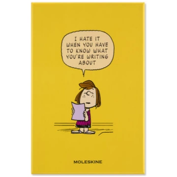 Peanuts Notebook Large, Ruled, Hard Cover, Yellow