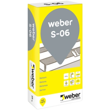 Ātri cietējoša remonta java S-06 Weber 2-10mm/25kg