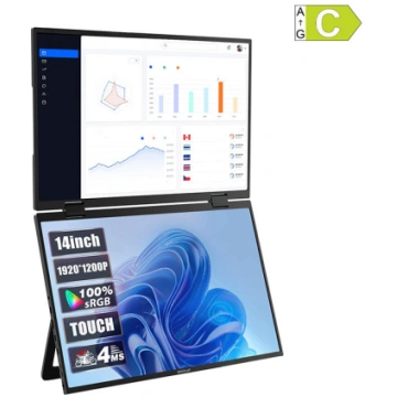 ZEUSLAP Z14W Portable Monitor with a 14-inch dual-