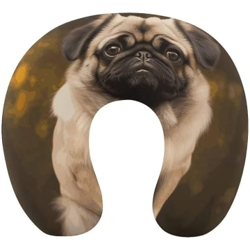 Pug ceļojuma spilvens Memory Foam mīksts lidmašīna