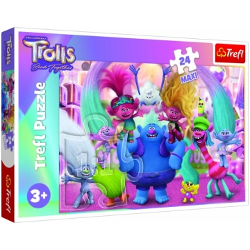 TREFL TROLLS Puzle Troļļi 3, 24 gab