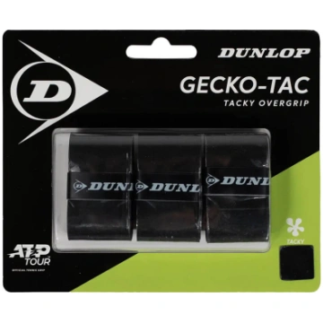 Tennis racket overgrip DUNLOP GECKO-TAC 3pcs, blac