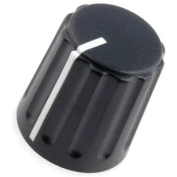 Knob; conical,with pointer; ABS; Øshaft: 6mm; Ø21.