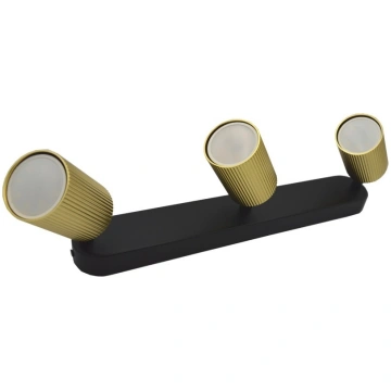 Elan prožektoru lampa 3xGU10 , zelta+melna