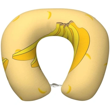 Cartoon Banana Memory Foam ceļojuma spilvens – kak