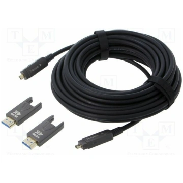 Cable; micro HDMI plug,both sides; PA; 10m; black;