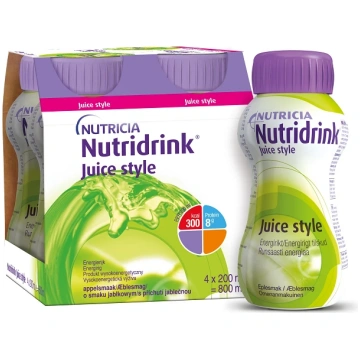 Nutricia Nutridrink Juice Style ar ābolu garšu, 4*