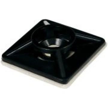 Clip for cable ties, self-adhesive, black. [100] S