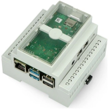 Korpuss piemērots Raspberry Pi 4B DIN sliedēm - Mu
