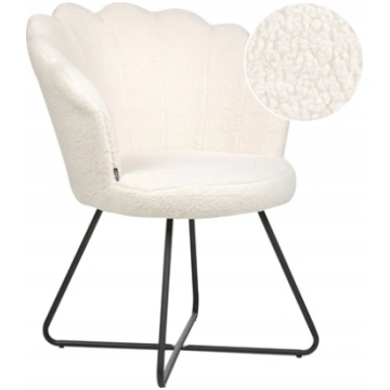 Beliani Fotel boucle biay LOVELOCK 424158 Bel