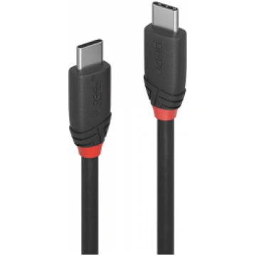 Lindy 1m USB 3.2 Type C Cable 3A, Black Line