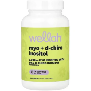 Wellah, Myo + D-Chiro Inositol, 120 Capsules