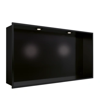 Tērauda dušas niša ar LED gaismu/100*300*600mm/mel