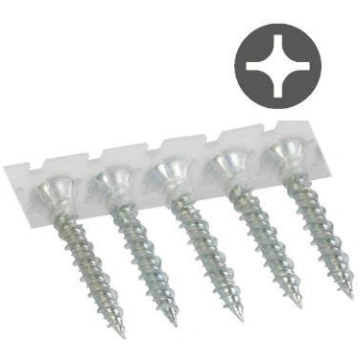Easy-Fix Reģipša skrūve Hi-Lo, cinkota, lentās, 3.