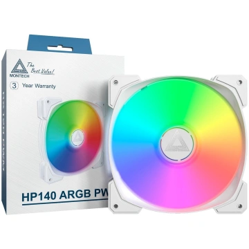 Montech HP140 ARGB PWM 140x140x25, case fan (white
