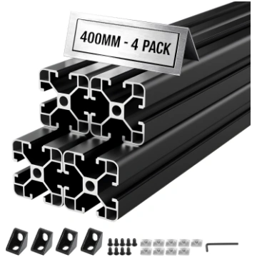 VEVOR 4x 4040 T-veida alumīnija profils 400 mm, me