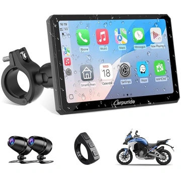 Carpuride W712D Motociklu Carplay ekrāns ar 1080P 