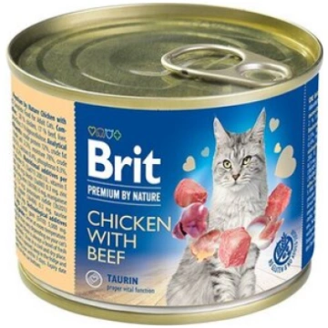 Brit Premium by Nature Chicken with Beef konservi 