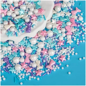 Twisweet „Mermaid Sprinkles“ 130 g, ēdamās zilas/r