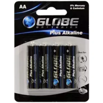 Baterija Globe Plus Alkaline AA (LR6), 4 gab. blis