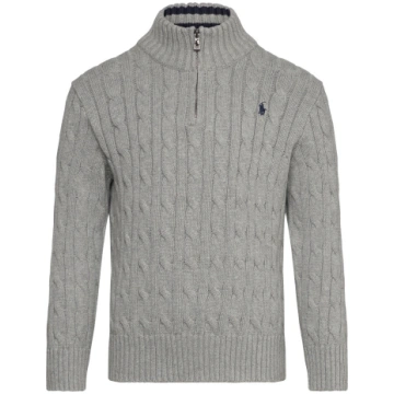 Ralph Lauren Kids - Cable-Knit Cotton Quarter-Zip 