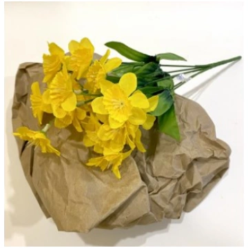 Mākslīgais narcišu pušķis, h=31cm, dzeltenas