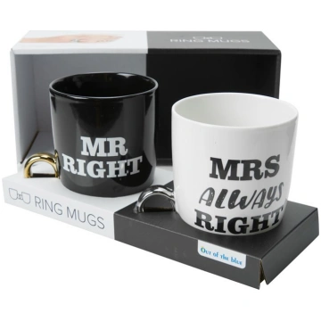 Krūžu komplekts Mr Right and Mrs Always Right, 350