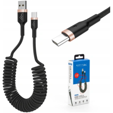 Kabel USB Montis USB-A - USB-C 1.5 m Czarny (MT130