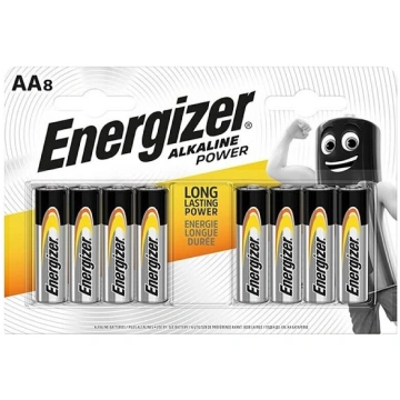AA (LR6) Jaudas alk. baterijas, 8gab. Energizer