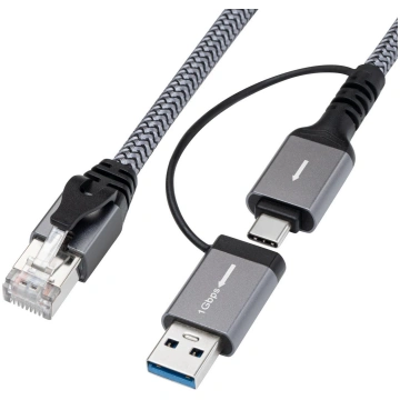 MicroConnect CAT6 FTP to USB A-C adapter cable, 5 
