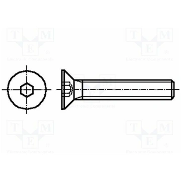 Screw; M10x35; 1.5; Head: countersunk; hex key; HE