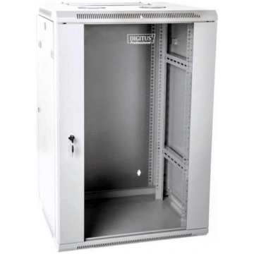 Wall-mounted network cabinet 19" 18U rack 600x600,