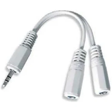 CABLE AUDIO SPLITTER 3.5MM/10CM WHT CCA-415-0.1M G