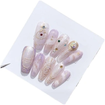Dream Gentle Purple Charm Fairy Nail Patch Nail En