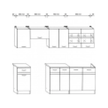 BRW JUNONA LINE Virtuves komplekts JUNONA/240 (WE/