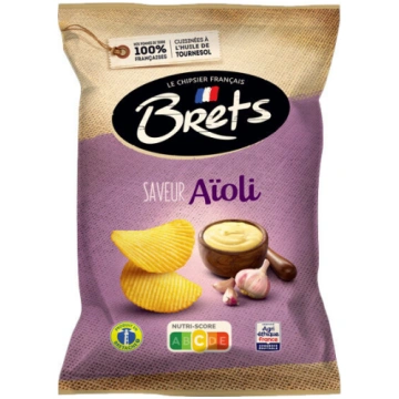 Kartupeļu čipsi BRETS, Aioli ķiploku mērces garša,