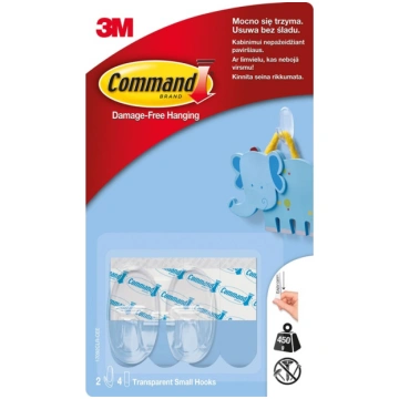 Āķis 3M Command T17092CC, caurspīdīga krās., 2 gab