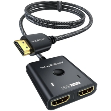 HDMI slēdzis 4K @ 60Hz, WARRKY HDMI sadalītājs 2 i