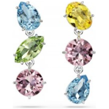 Orecchini a buco Swarovski Gema placcati rodio 569