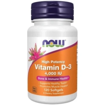 Vitamin D-3 4000 iu Now Foods 120 softgels