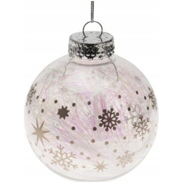 Christmas Decoration Bumbiņa Dekoratīvā 8cm Sudrab