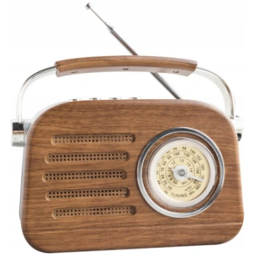 Retro radio Retoo ar Bluetooth, FM, sarkans, bater