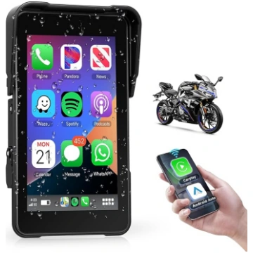Bezvadu CarPlay 5 collu ekrāns motociklam Portatīv